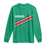 Morocco Moroccan Flag Long Sleeve Shirt Green Star Maroc Stripes