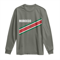 Morocco Moroccan Flag Long Sleeve Shirt Green Star Maroc Stripes
