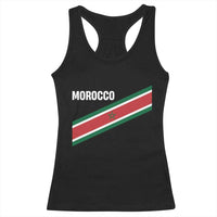 Morocco Moroccan Flag Racerback Tank Top Green Star Maroc Stripes