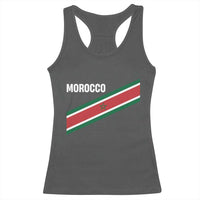 Morocco Moroccan Flag Racerback Tank Top Green Star Maroc Stripes