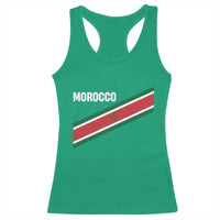 Morocco Moroccan Flag Racerback Tank Top Green Star Maroc Stripes