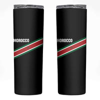Morocco Moroccan Flag Skinny Tumbler Green Star Maroc Stripes