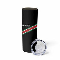 Morocco Moroccan Flag Skinny Tumbler Green Star Maroc Stripes