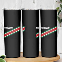 Morocco Moroccan Flag Skinny Tumbler Green Star Maroc Stripes