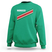 Morocco Moroccan Flag Sweatshirt Green Star Maroc Stripes