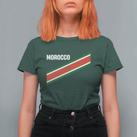 Morocco Moroccan Flag T Shirt For Women Green Star Maroc Stripes
