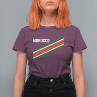 Morocco Moroccan Flag T Shirt For Women Green Star Maroc Stripes