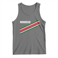 Morocco Moroccan Flag Tank Top Green Star Maroc Stripes