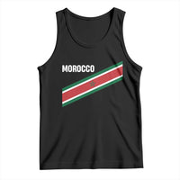 Morocco Moroccan Flag Tank Top Green Star Maroc Stripes