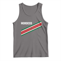Morocco Moroccan Flag Tank Top Green Star Maroc Stripes
