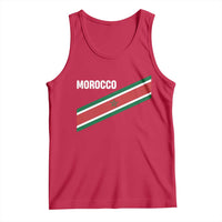 Morocco Moroccan Flag Tank Top Green Star Maroc Stripes