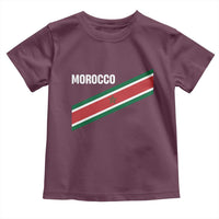 Morocco Moroccan Flag Toddler T Shirt Green Star Maroc Stripes