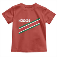 Morocco Moroccan Flag Toddler T Shirt Green Star Maroc Stripes