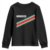 Morocco Moroccan Flag Youth Sweatshirt Green Star Maroc Stripes