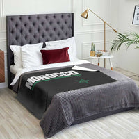 Morocco Green Star Flag Patriotic Moroccan Pride Throw Blanket