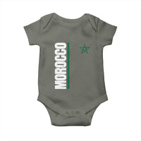 Morocco Green Star Flag Patriotic Moroccan Pride Baby Onesie