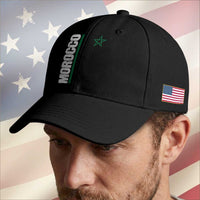 Morocco Green Star Flag Patriotic Moroccan Pride Baseball Cap