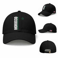 Morocco Green Star Flag Patriotic Moroccan Pride Baseball Cap