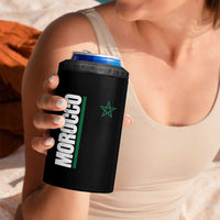 Morocco Green Star Flag Patriotic Moroccan Pride 4 in 1 Can Cooler Tumbler