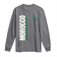Morocco Green Star Flag Patriotic Moroccan Pride Long Sleeve Shirt