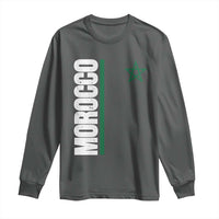 Morocco Green Star Flag Patriotic Moroccan Pride Long Sleeve Shirt