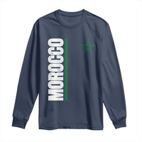 Morocco Green Star Flag Patriotic Moroccan Pride Long Sleeve Shirt