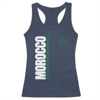 Morocco Green Star Flag Patriotic Moroccan Pride Racerback Tank Top