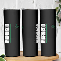 Morocco Green Star Flag Patriotic Moroccan Pride Skinny Tumbler
