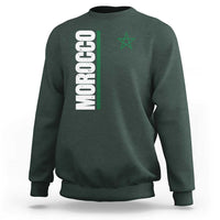 Morocco Green Star Flag Patriotic Moroccan Pride Sweatshirt