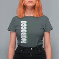 Morocco Green Star Flag Patriotic Moroccan Pride T Shirt For Women