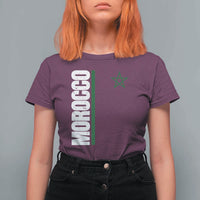 Morocco Green Star Flag Patriotic Moroccan Pride T Shirt For Women