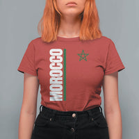 Morocco Green Star Flag Patriotic Moroccan Pride T Shirt For Women