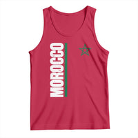 Morocco Green Star Flag Patriotic Moroccan Pride Tank Top