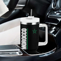 Morocco Green Star Flag Patriotic Moroccan Pride Tumbler With Handle