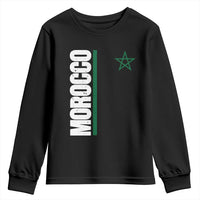 Morocco Green Star Flag Patriotic Moroccan Pride Youth Sweatshirt