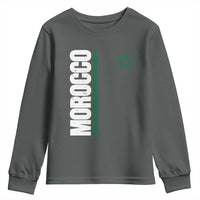 Morocco Green Star Flag Patriotic Moroccan Pride Youth Sweatshirt