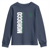 Morocco Green Star Flag Patriotic Moroccan Pride Youth Sweatshirt