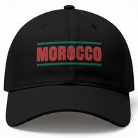 Proud Moroccan Vintage Marocco Flag Green Stripes Baseball Cap