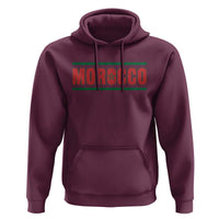 Proud Moroccan Vintage Marocco Flag Green Stripes Hoodie