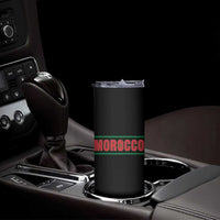 Proud Moroccan Vintage Marocco Flag Green Stripes Skinny Tumbler