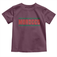 Proud Moroccan Vintage Marocco Flag Green Stripes Toddler T Shirt