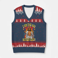 Funny Jesus LitRPG I Am The Way Motherfucker V-Neck Knit Sweater Vest