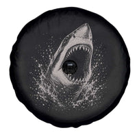 Vintage Great White Shark Jaw Graphic Spare Tire Cover Marine Life Gifts