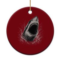Vintage Great White Shark Jaw Graphic Ceramic Ornament Marine Life Gifts