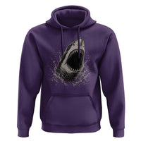 Vintage Great White Shark Jaw Graphic Hoodie Marine Life Gifts