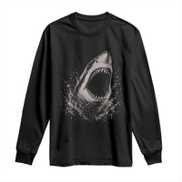 Vintage Great White Shark Jaw Graphic Long Sleeve Shirt Marine Life Gifts
