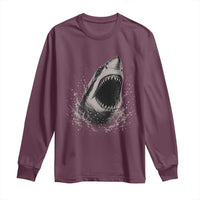 Vintage Great White Shark Jaw Graphic Long Sleeve Shirt Marine Life Gifts