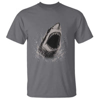 Vintage Great White Shark Jaw Graphic T Shirt Marine Life Gifts