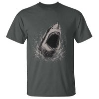 Vintage Great White Shark Jaw Graphic T Shirt Marine Life Gifts