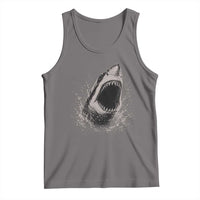 Vintage Great White Shark Jaw Graphic Tank Top Marine Life Gifts